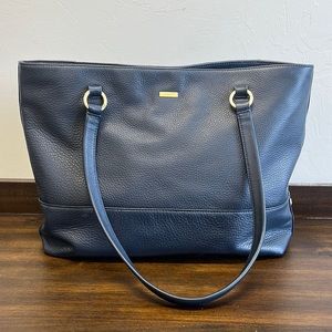 NWT Hammitt Leather Anderson Tote Bag - Navy Tides